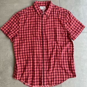 Lucky Brand Mens Short Sleeve Button Down Shirt. Size Large